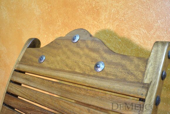 Custom Mahogany Rocking Chair, Custom Rustic Rocking Chair, Spanish Chairs