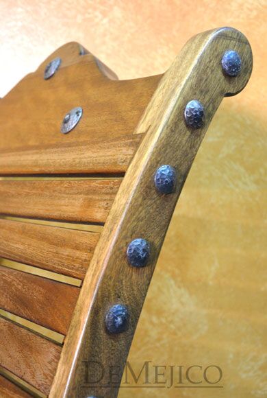 Custom Mahogany Rocking Chair, Custom Rustic Rocking Chair, Spanish Chairs