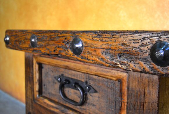 3 Drawer Hacienda Nightstand, Old World Nightstand, Rustic Nightstand