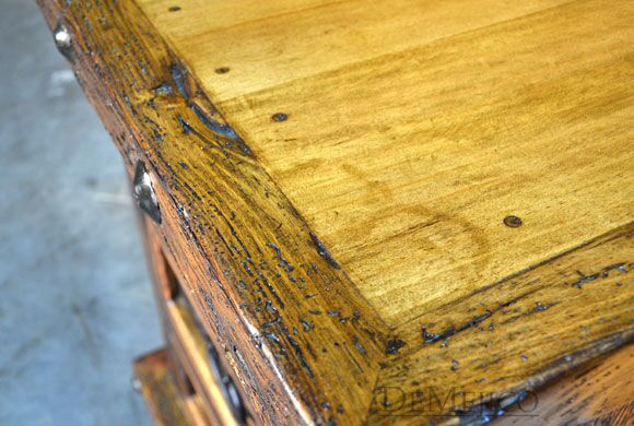 3 Drawer Hacienda Nightstand, Old World Nightstand, Rustic Nightstand