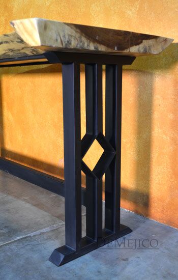 Modern Live Edge Console Table, Rustic Console Table, Live Edge Table, Natural Wood Console Table