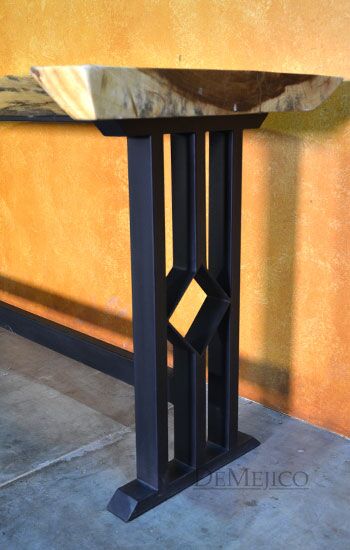 Modern Live Edge Console Table, Rustic Console Table, Live Edge Table, Natural Wood Console Table