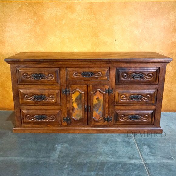 Cajonera Oaxaca Spanish Style Dresser, Southwest Dresser