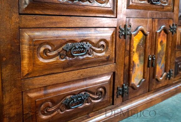 Cajonera Oaxaca Spanish Style Dresser, Southwest Dresser