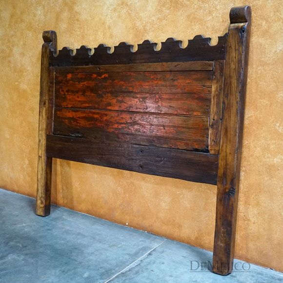 Rustic Headboard, Old Door Hacienda Bed