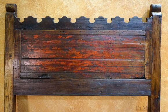 Rustic Headboard, Old Door Hacienda Bed