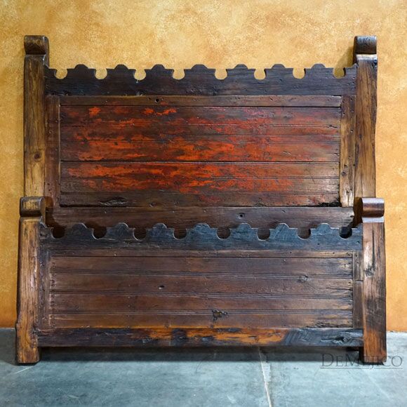 Rustic Headboard, Old Door Hacienda Bed