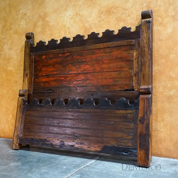 Rustic Headboard, Old Door Hacienda Bed