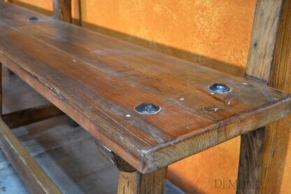 Banca Baja, Old Wood Bench, Colonial Style Bench - Demejico