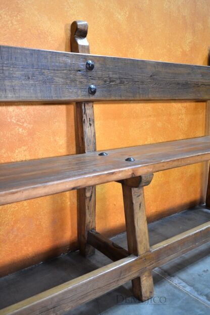 Banca Baja, Old Wood Bench, Colonial Style Bench - Demejico