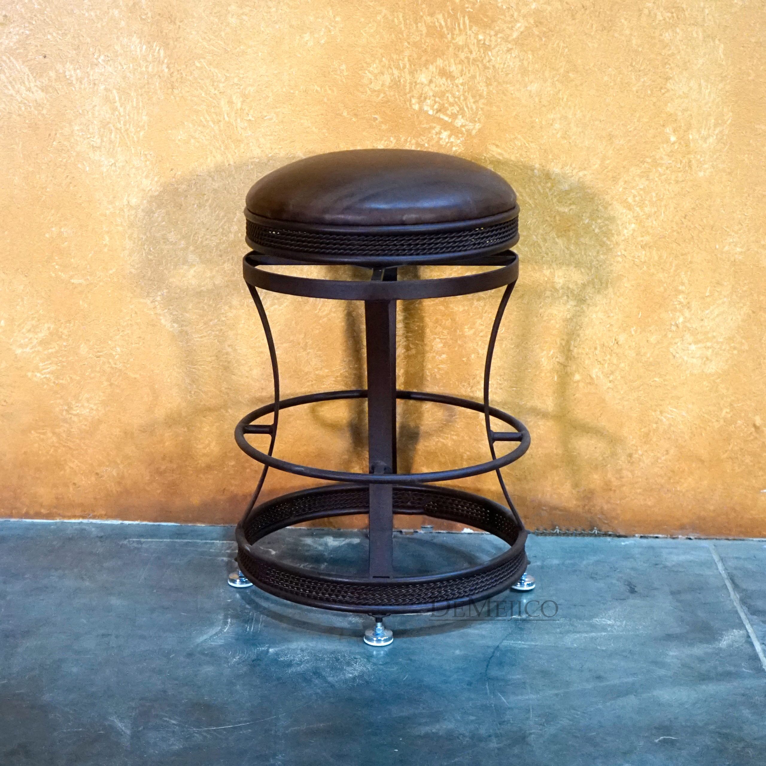 Equipal Backless Counter Stools, Spanish Counter Stool, Swivel Counter Stool