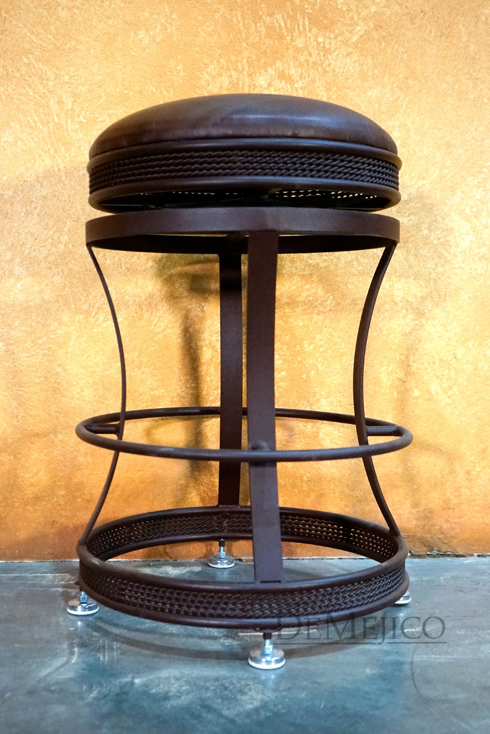 Equipal Backless Counter Stools, Spanish Counter Stool, Swivel Counter Stool