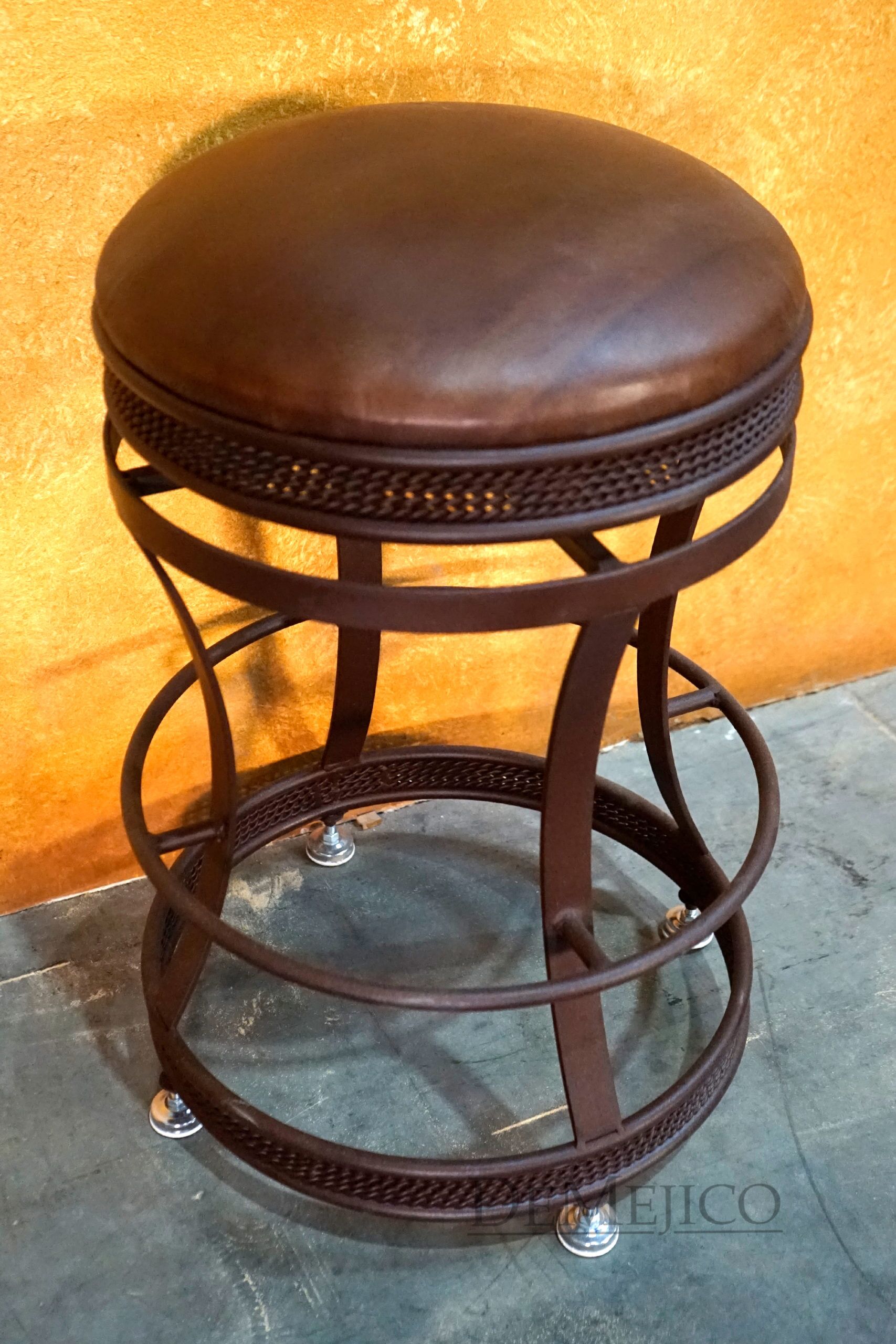Equipal Backless Counter Stools, Spanish Counter Stool, Swivel Counter Stool