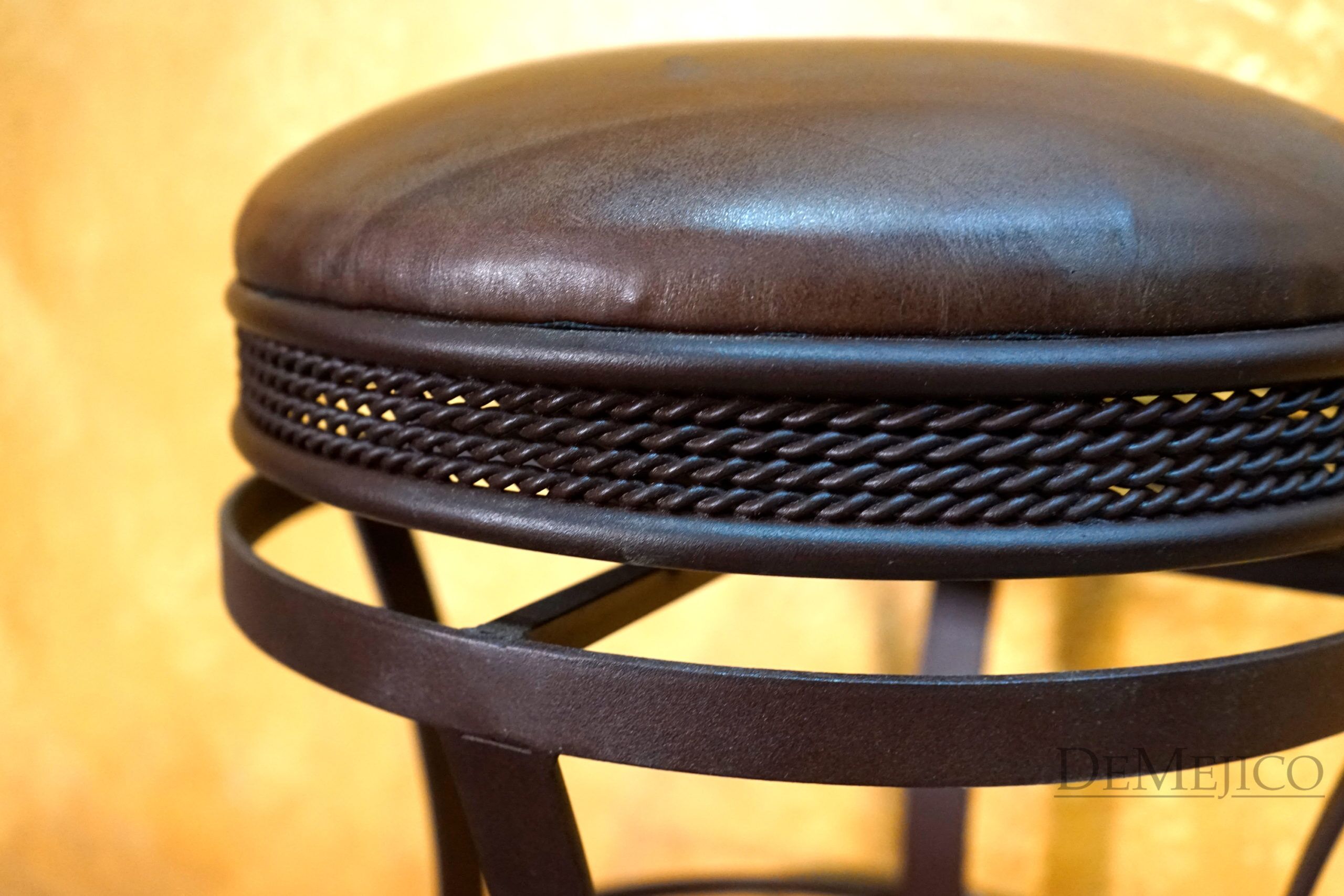 Equipal Backless Counter Stools, Spanish Counter Stool, Swivel Counter Stool