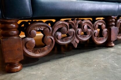 Sofa Elegante Especial, Spanish Style Sofa, Blue Leather Sofa - Demejico