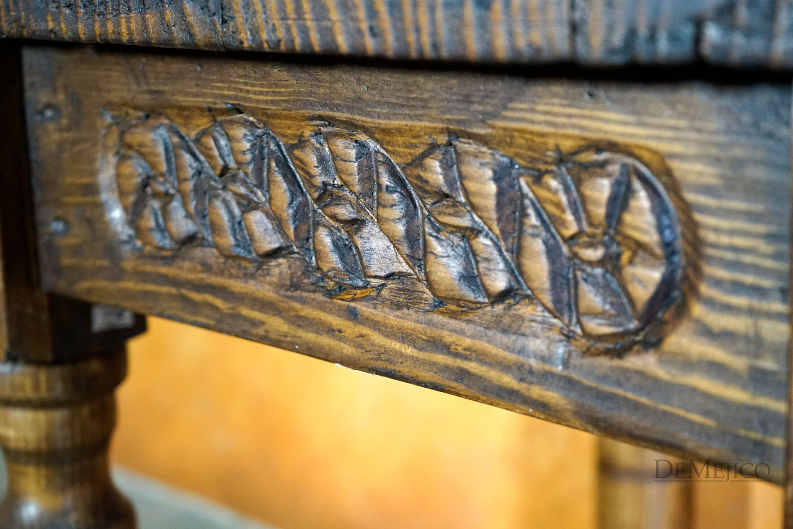 Reynosa End Table, Spanish End Table, Old Wood End Table