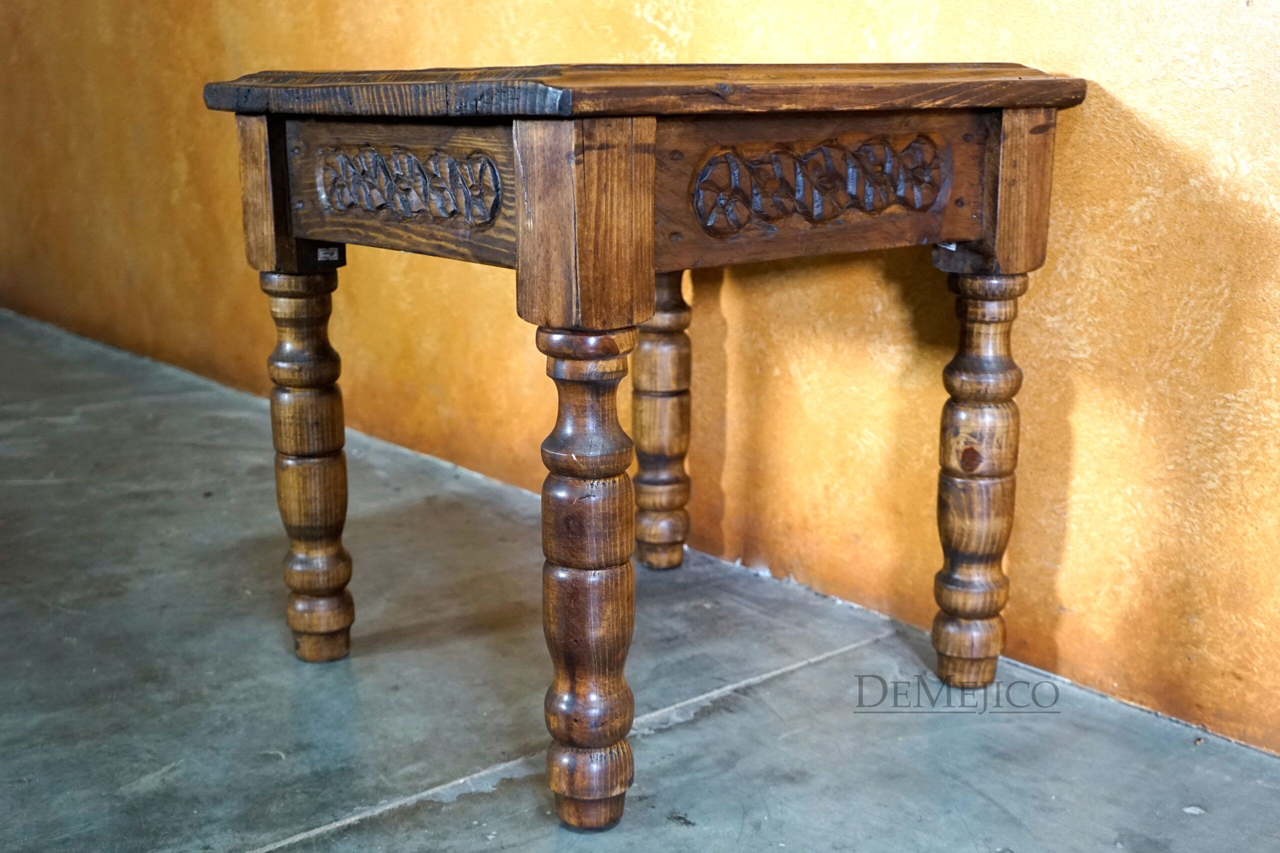 Reynosa End Table, Spanish End Table, Old Wood End Table