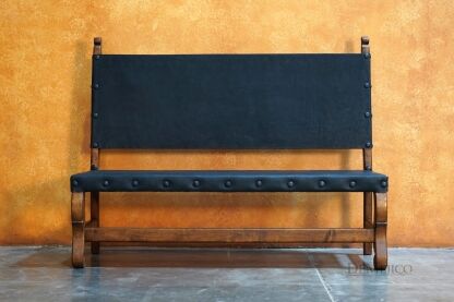 Small Spanish Colonial Bench, Traditional Mexican Bench - Demejico