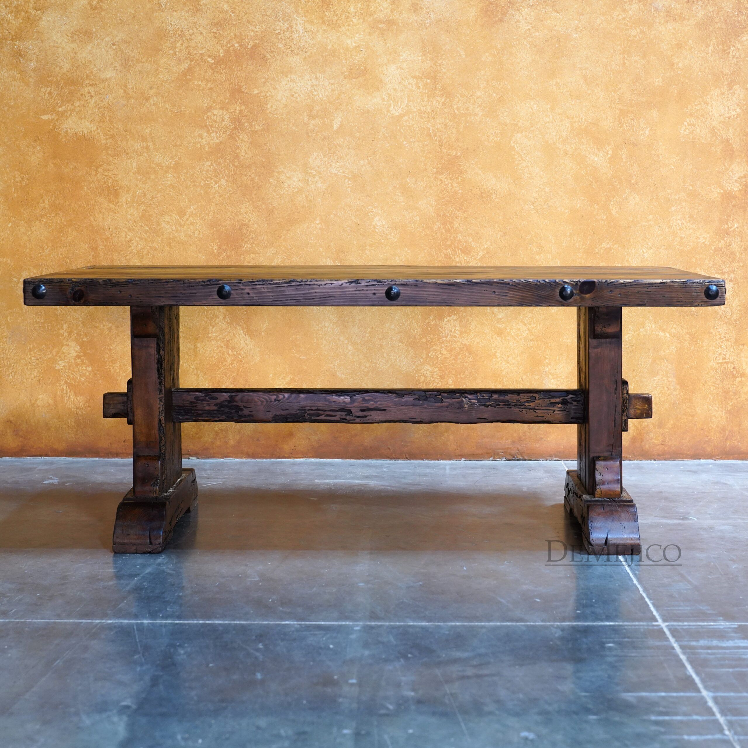 Old Wood Mesa Hacienda, Spanish Style Dining Table - Demejico