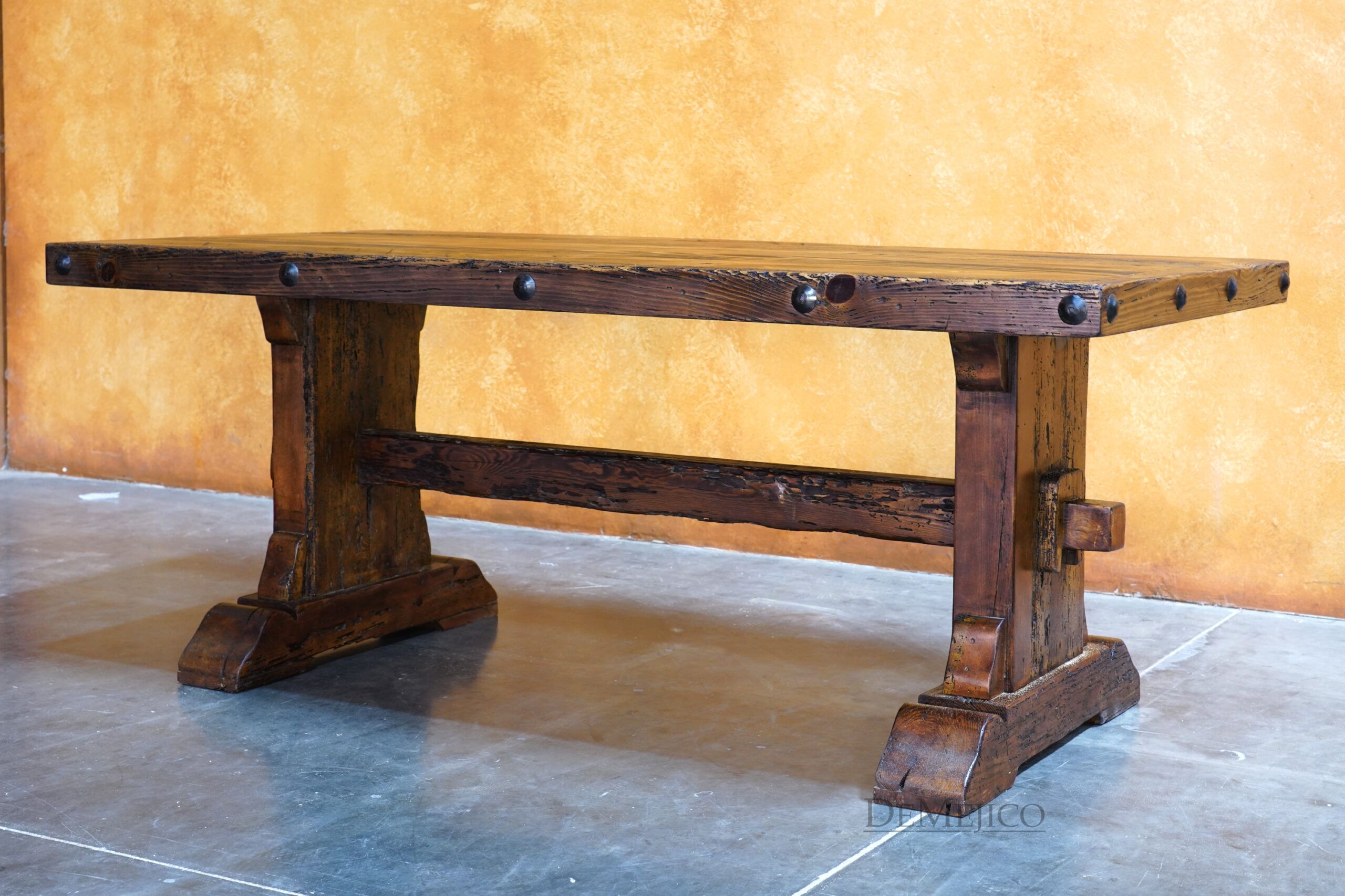 Old Wood Mesa Hacienda, Spanish Style Dining Table - Demejico