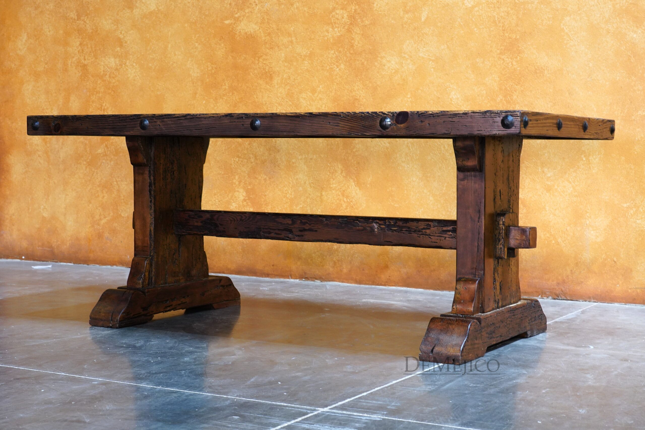Old Wood Mesa Hacienda, Spanish Style Dining Table - Demejico