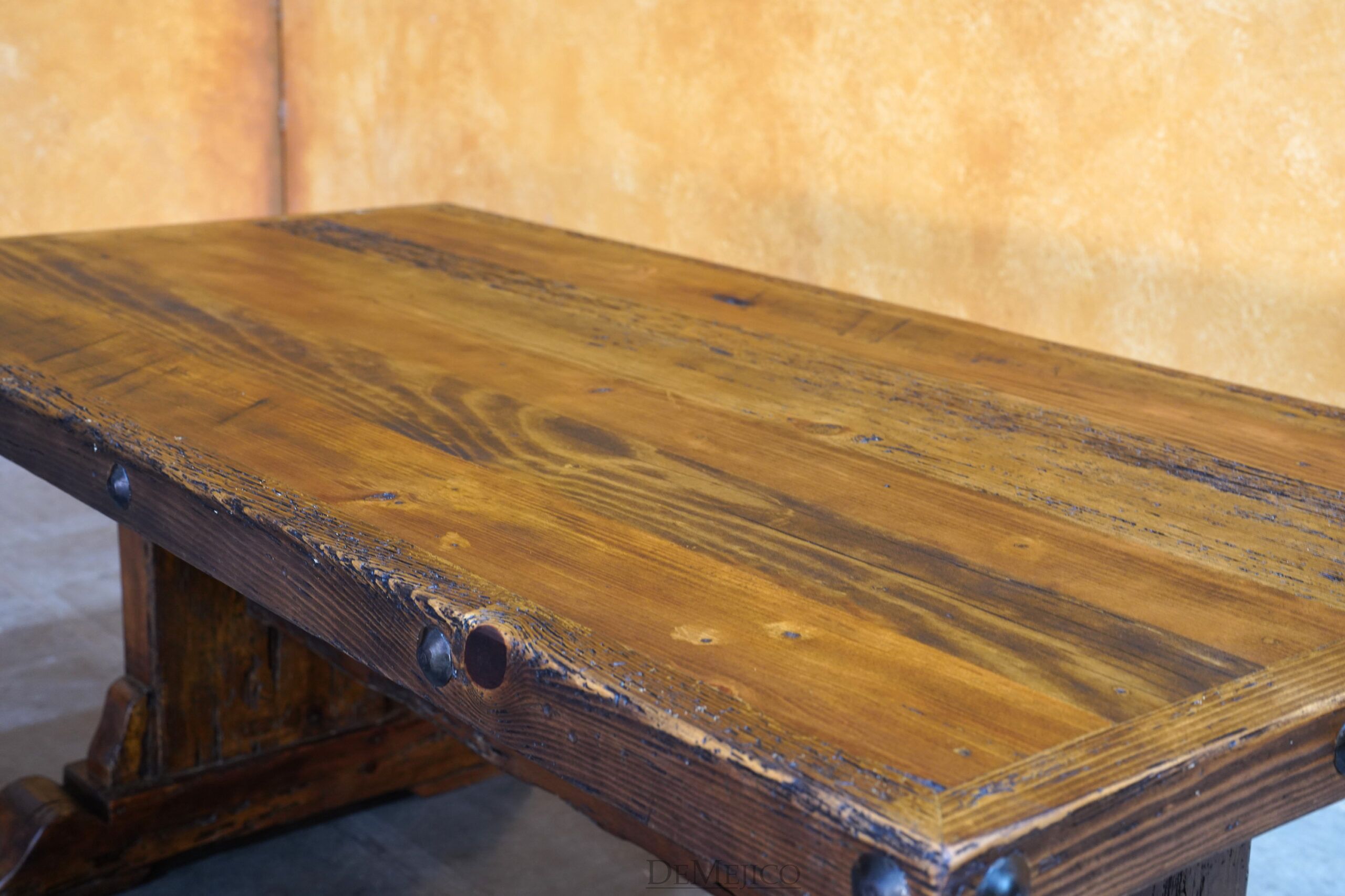 Old Wood Mesa Hacienda, Spanish Style Dining Table - Demejico