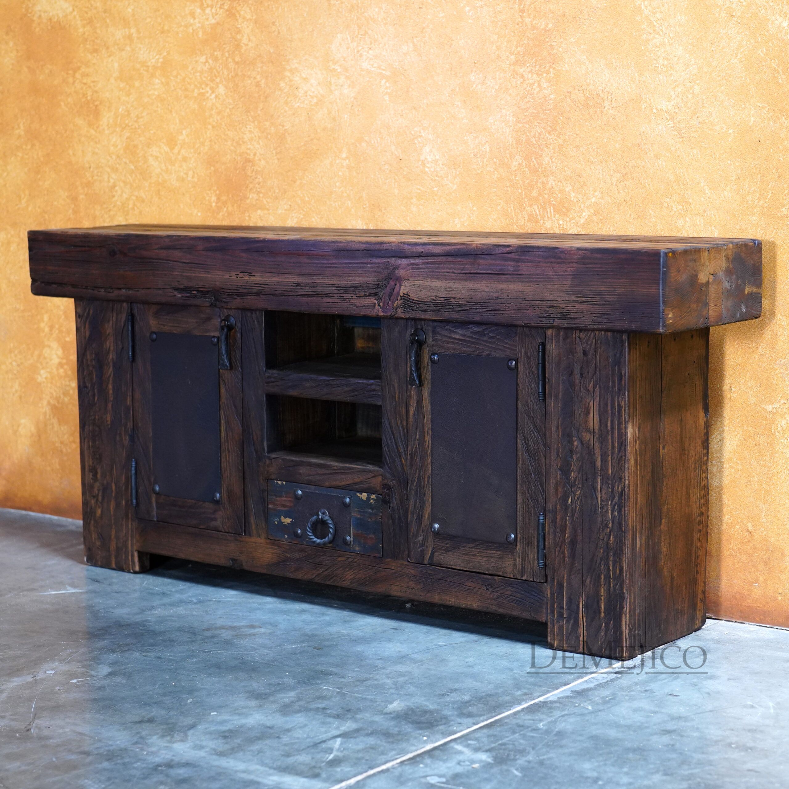 Vigas TV Stand, Rustic Wood TV Stand, Rustic Entertainment Center