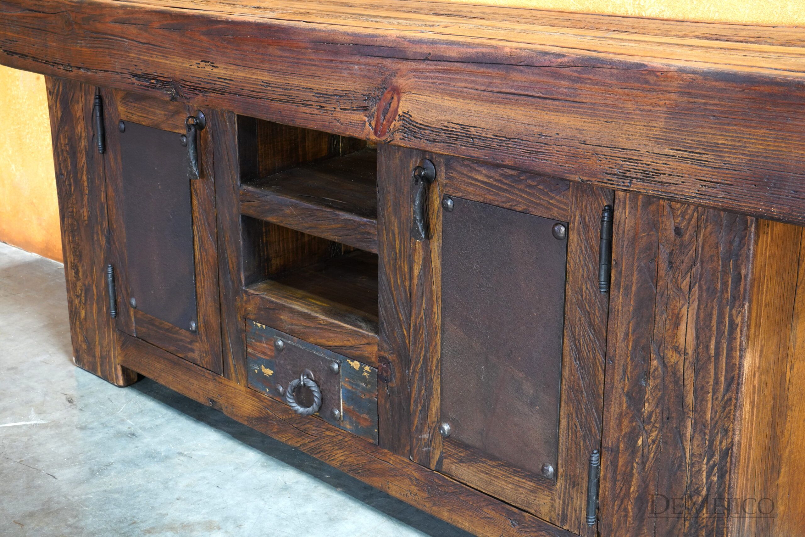 Vigas TV Stand, Rustic Wood TV Stand, Rustic Entertainment Center