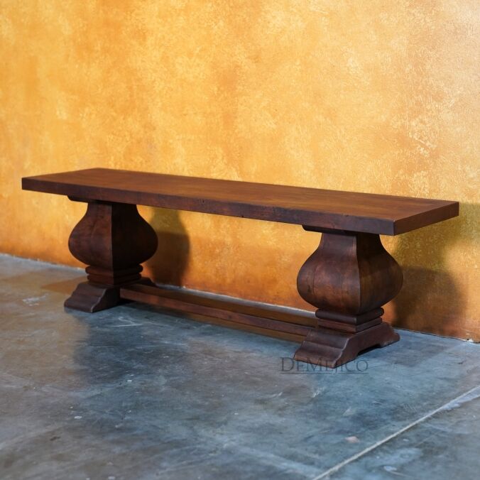 Mesquite Banca Diamante, Rustic Bench, Geometric Bench - Demejico