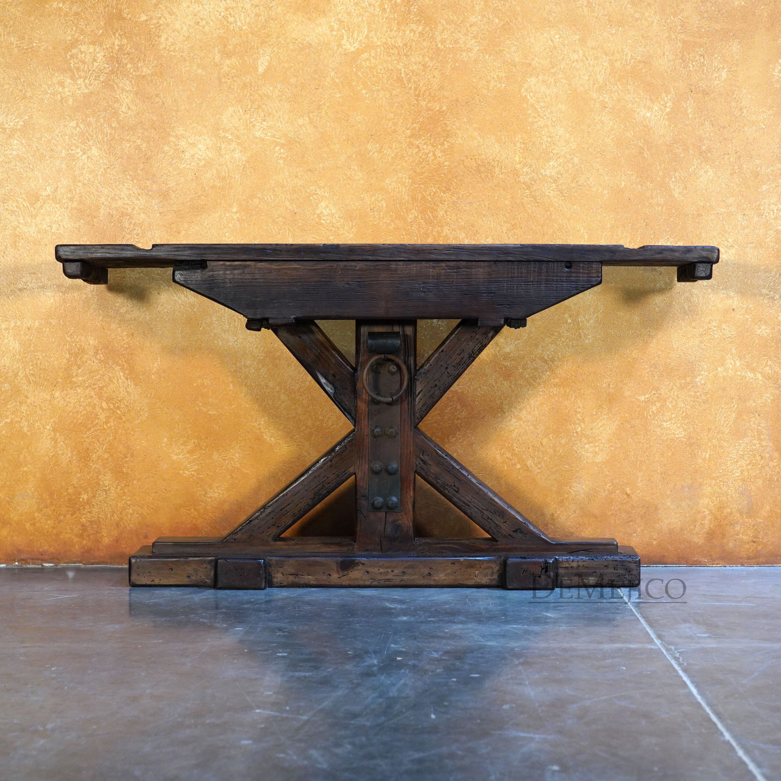 Reclaimed Rustic Barn Console, Spanish Farmhouse Console Table, Rustic Console Table, Rustic Wood Console Table