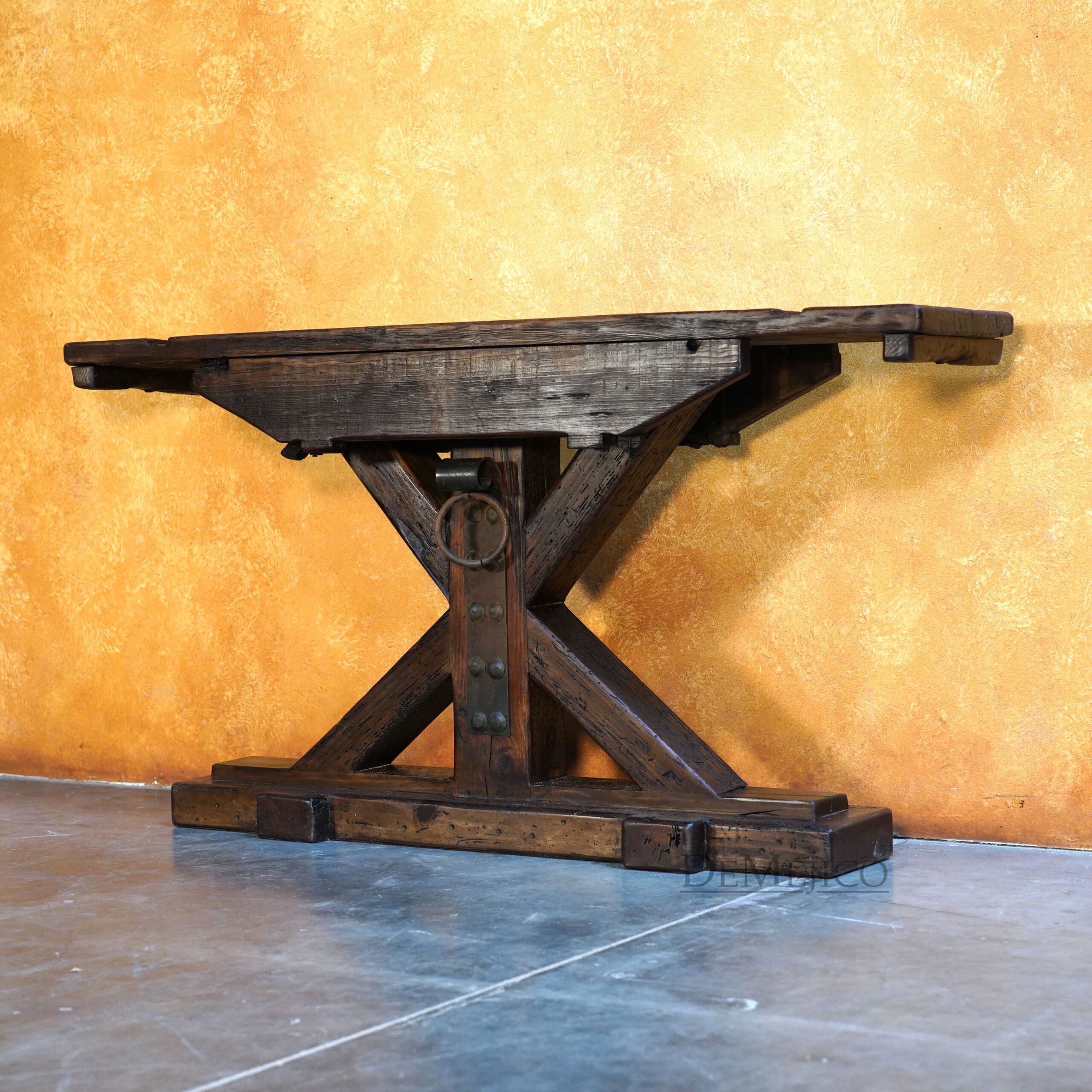 Reclaimed Rustic Barn Console, Spanish Farmhouse Console Table, Rustic Console Table, Rustic Wood Console Table