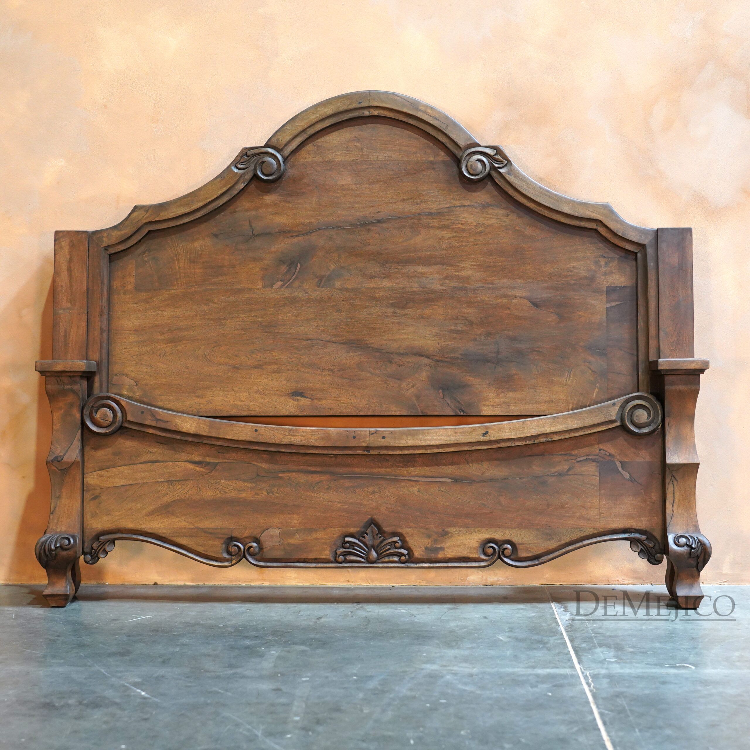 Cama Santa Barbara, Mexican Carved Bed - Demejico