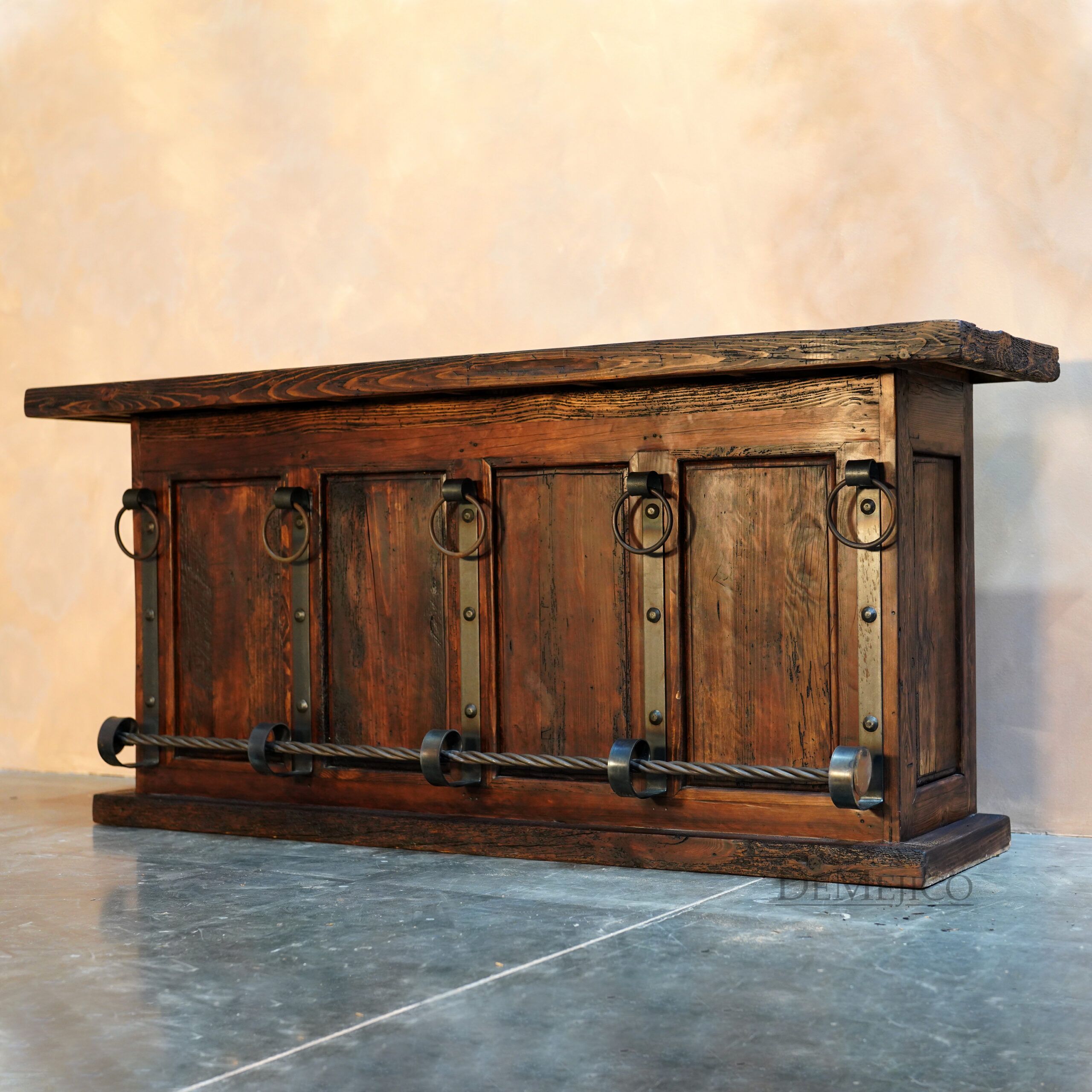 Large Barra Luna, Rustic Bar, Old Wood Bar, Spanish Bar - Demejico