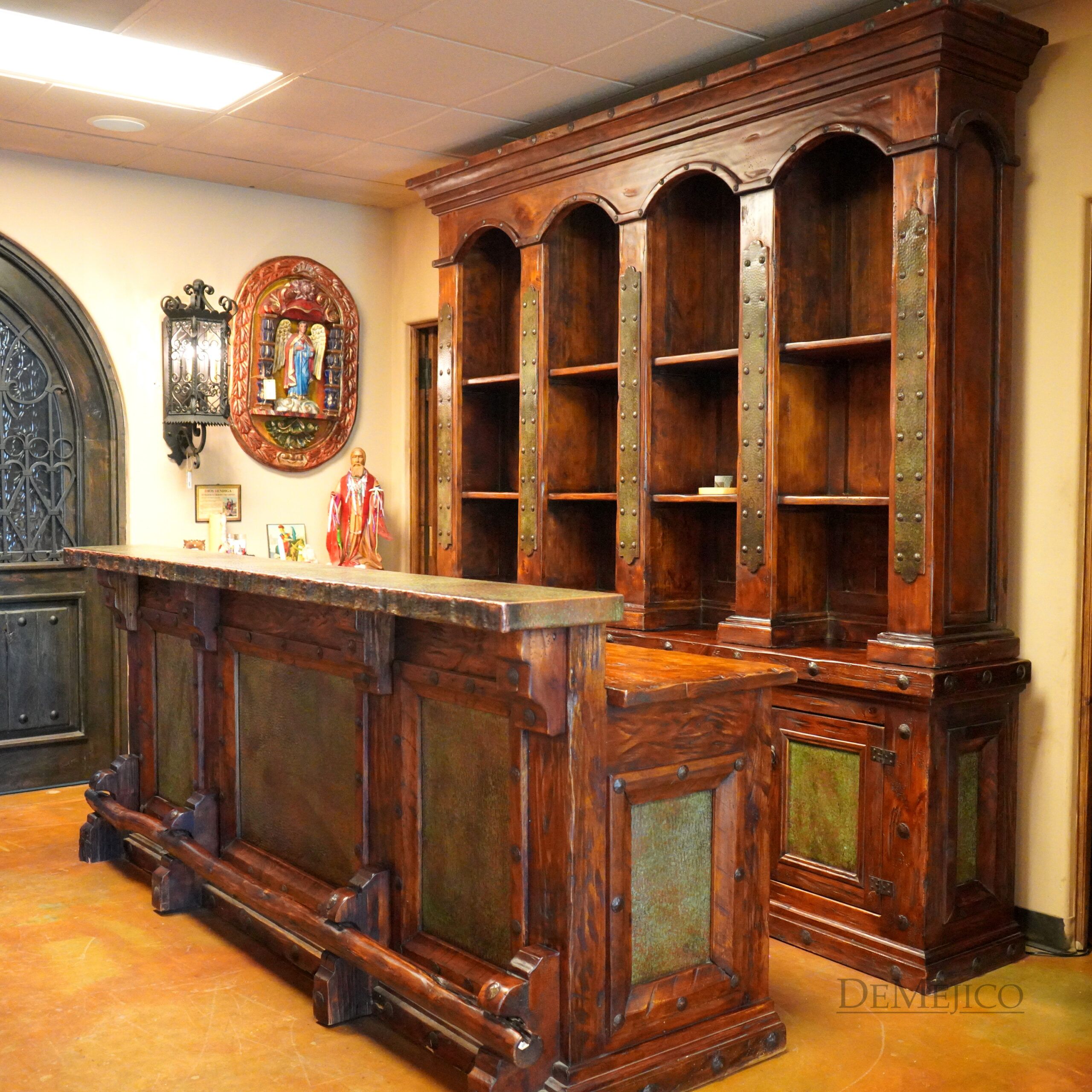 Hacienda Copper Bar, Copper Panel Bar, Spanish Bar, Restaurant Furniture
