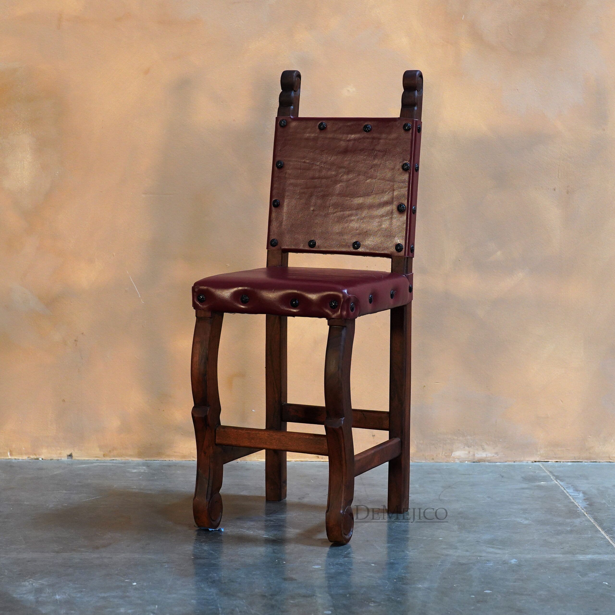 Espanola Spanish Bar Stool, Colonial Bar Stool - Demejico