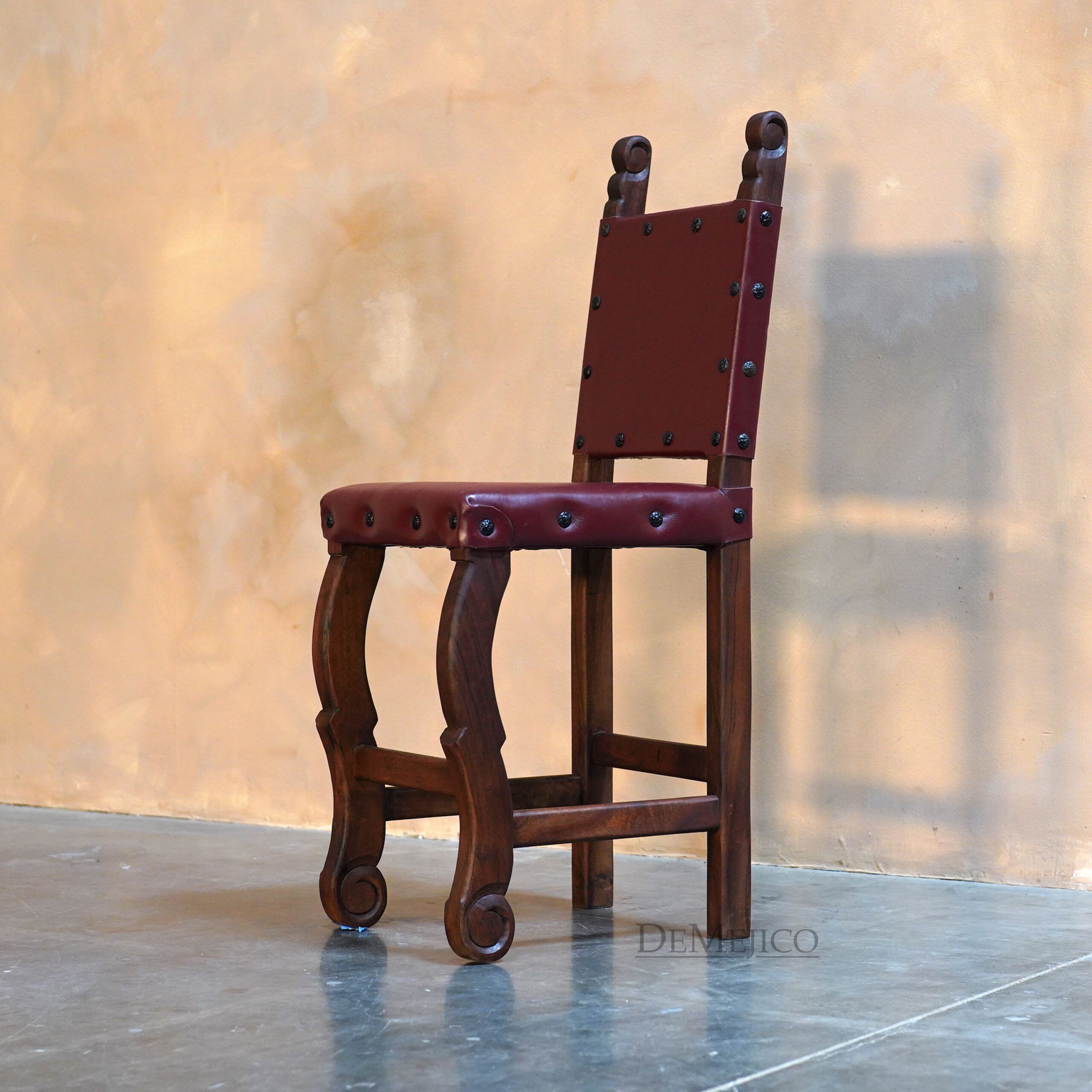 Espanola Spanish Bar Stool, Colonial Bar Stool - Demejico