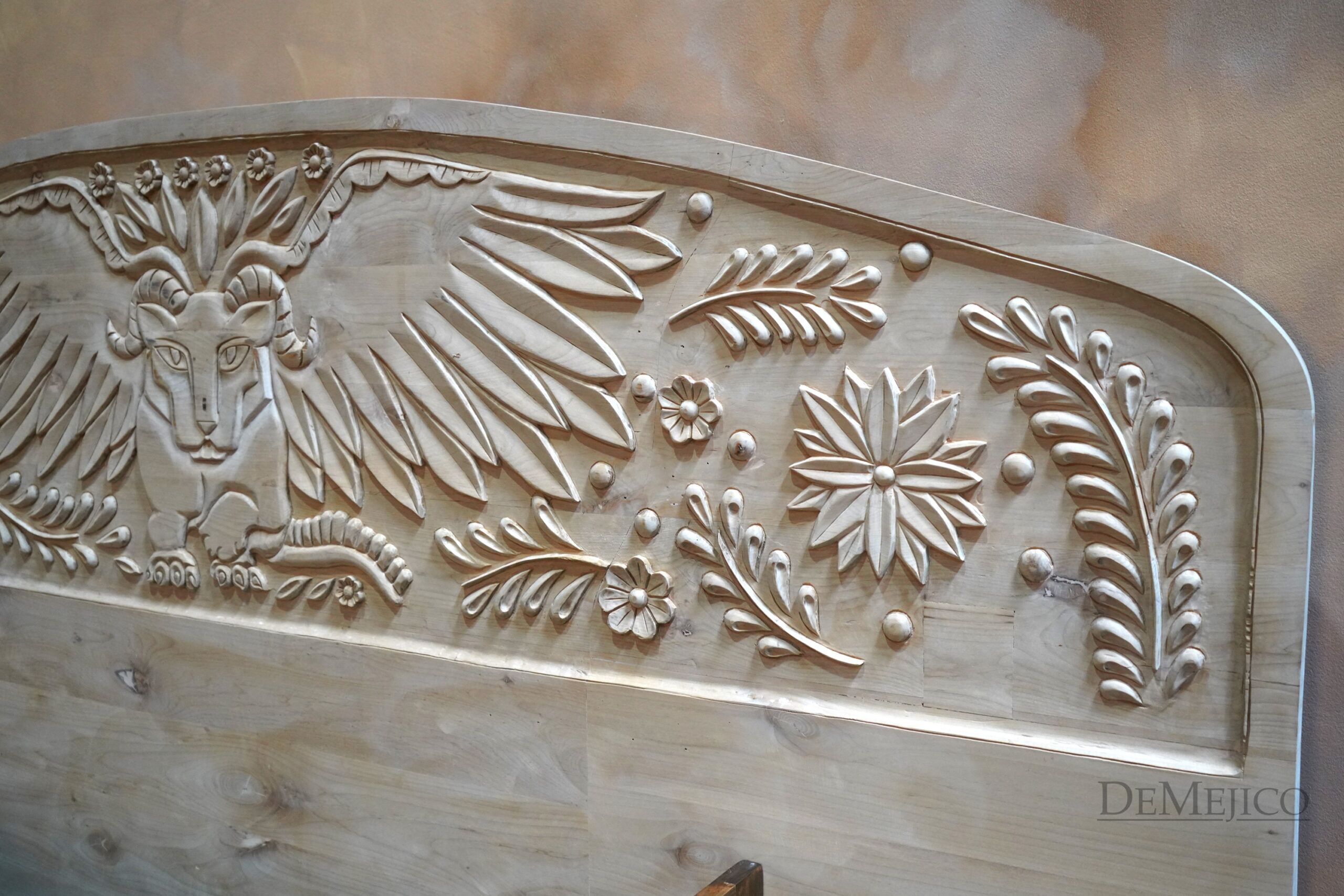 Alebrije Bed, Large Spanish Bed, Carved Bed - Demejico