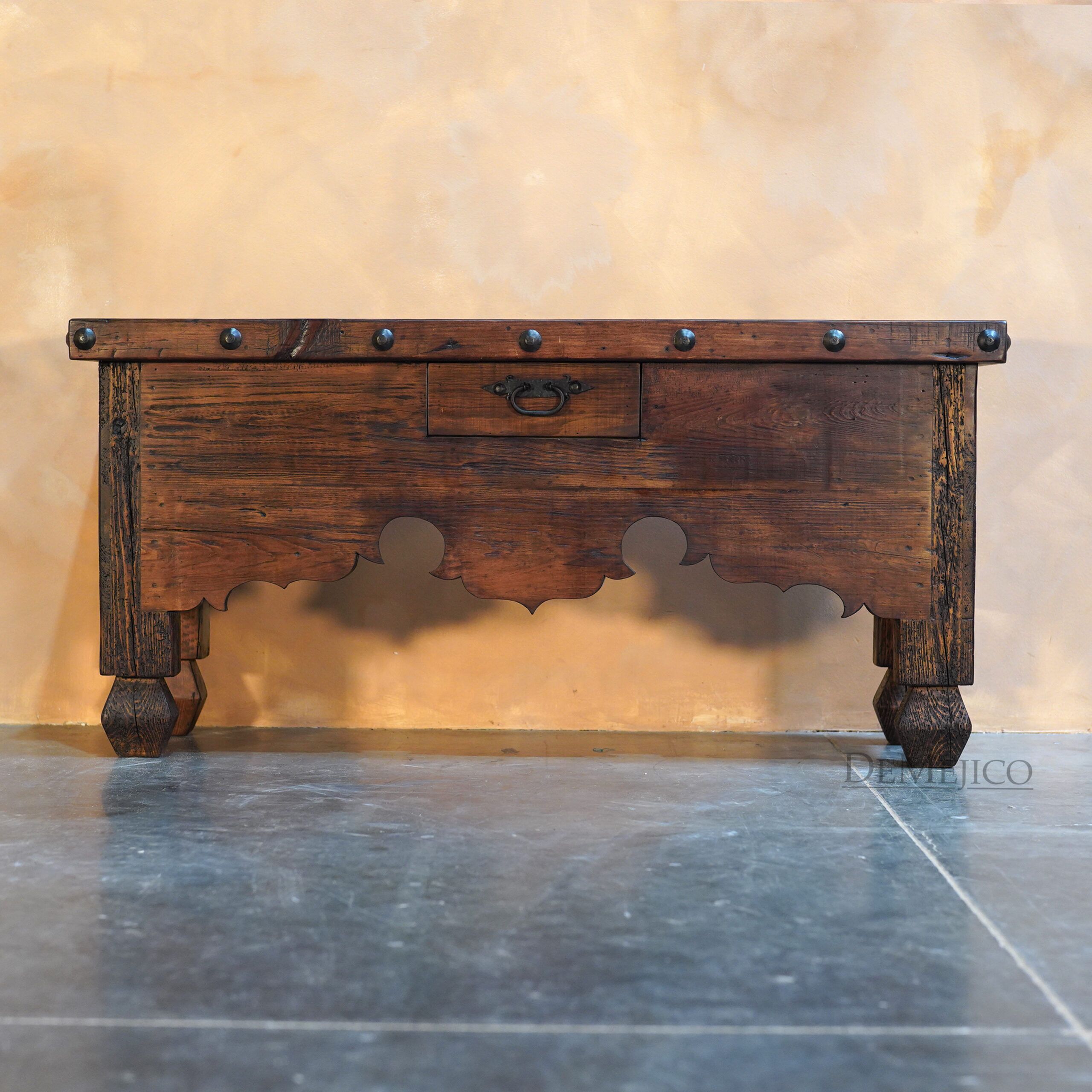 Colonial Console, Old Wood Console Table - Demejico