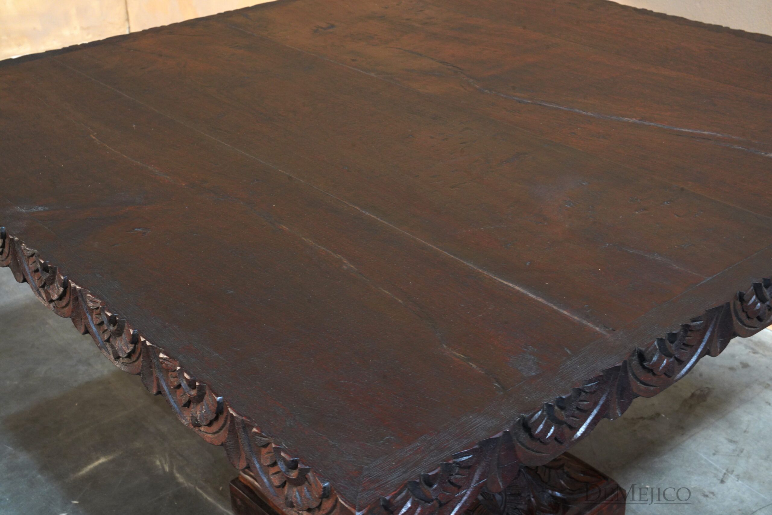 Square Mesa Cozumel, Hand Carved Dining Table - Demejico