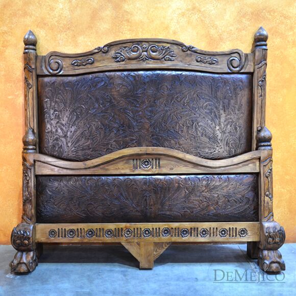 tooled leather bed