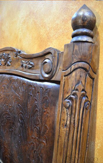 tooled leather bed