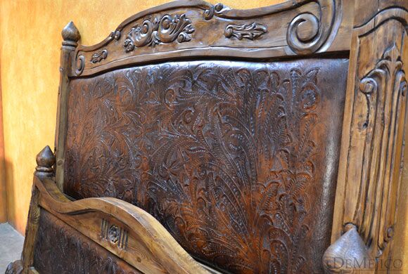 tooled leather bed