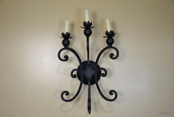 scrolled wall sconce