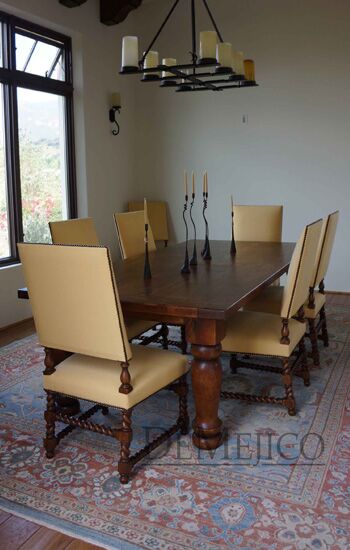 turned leg dining table