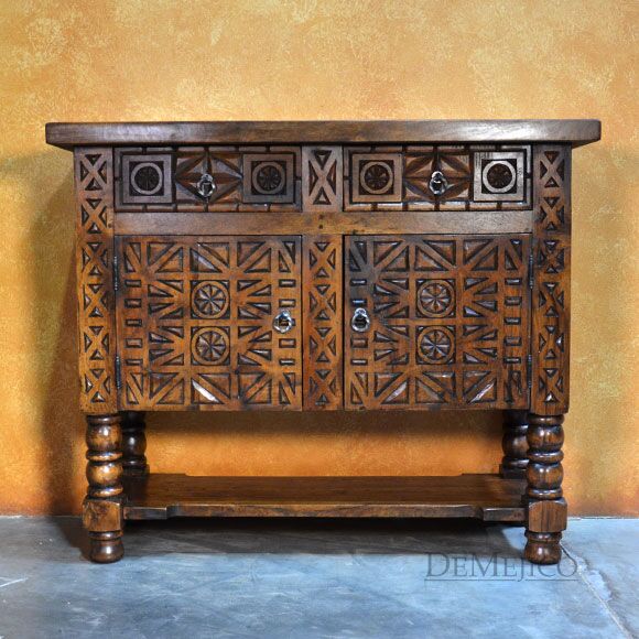 mediterranean carved console