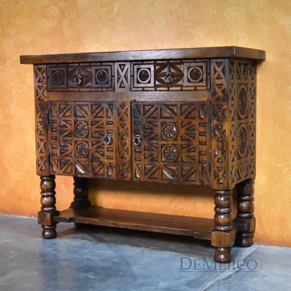 mediterranean carved console