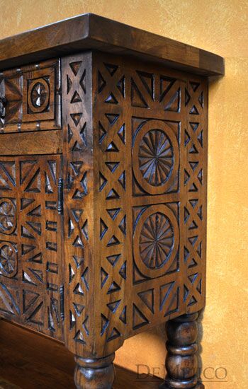 mediterranean carved console