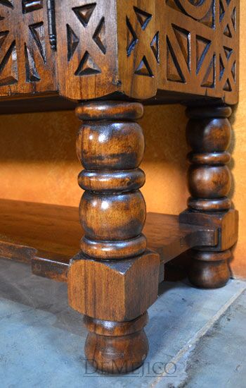 mediterranean carved console
