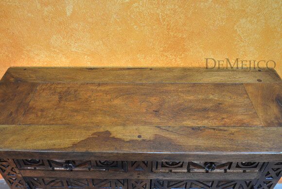 mediterranean carved console