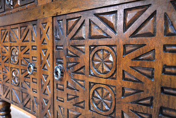 mediterranean carved console